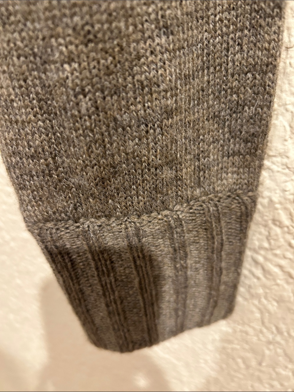 Women's Shawl Collar Fair Isle Sweater - Taupe - Picture 7 of 12